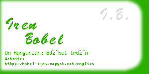 iren bobel business card